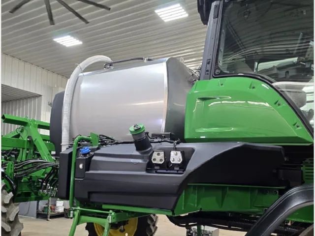 John Deere 410R self-propelled sprayer after preservation work